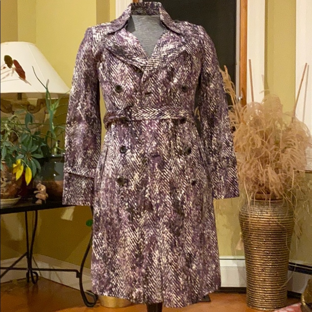 W by Worth silk chic trench coat